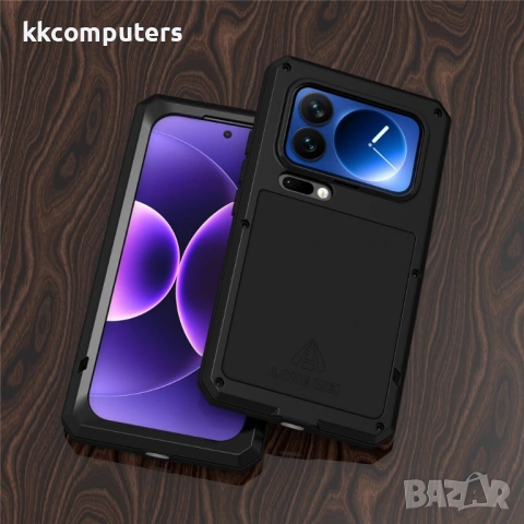 LOVE MEI Защитен Калъф за Xiaomi 17 Pro - Метал+Силикон, С винт, Стъкло, 6 цвята, снимка 9 - Калъфи, кейсове - 53888603