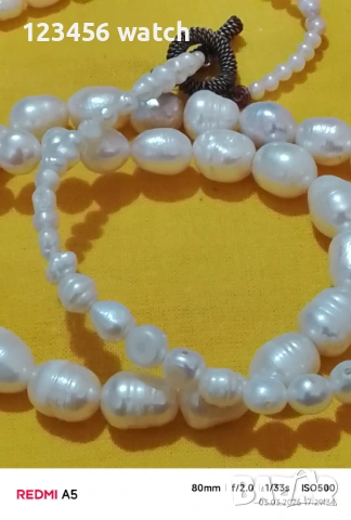 Старо колие от естествени перли, снимка 8 - Колиета, медальони, синджири - 53696176