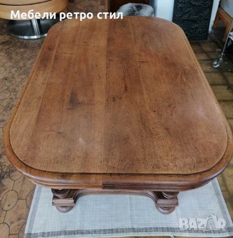 Масивна дървена маса в класически стил.  Красиво резбовани крака и елегантни орнаменти. , снимка 6 - Маси - 52076660