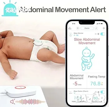 Sense-U Smart Baby Movement Monitor 3: Проследявайте коремните движения на бебето, позицията на сън, снимка 3 - Друга електроника - 48602742