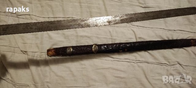 Голям масивен старинен меч, ятаган, сабя, кания

, снимка 5 - Антикварни и старинни предмети - 45876302