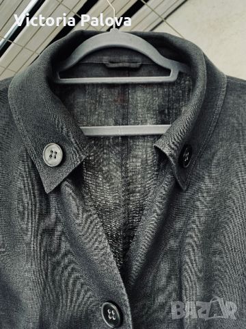 Ленено лятно яке кроп GERRY WEBER , снимка 3 - Блузи с дълъг ръкав и пуловери - 46432981