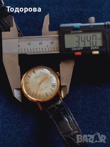 Златен 18к Мъжки часовник Zenith-автомат 1950-70/ ZENITH PILOT cal.120 позлата,1560 лв., снимка 9 - Мъжки - 52002319