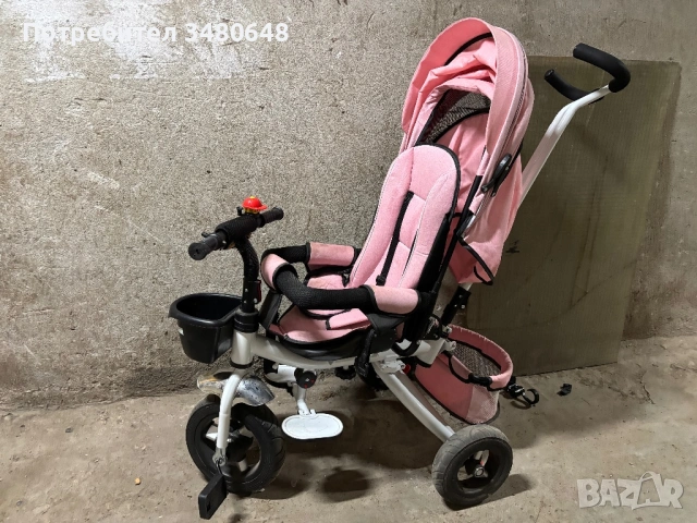 Триколка/колело  360° розова сенник, снимка 3 - Детски колички - 54298460