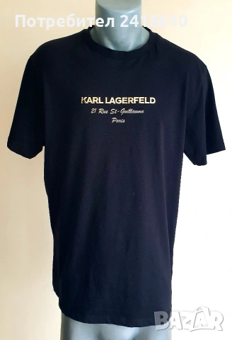 Karl Lagerfeld Stretch Cotton Mens Size L / XL  ОРИГИНАЛ! Мъжка Тениска!, снимка 5 - Тениски - 54205271