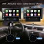 Нов Бърз Безжичен CarPlay Адаптер, Пълна Функционалност за iPhone кола Айфон, снимка 3