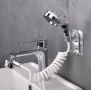 Душ за мивка с гъвкав маркуч със стенно окачване и накрайник за кран, снимка 1 - Душове - 45640845