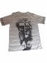 Стилна мъжка елегантна тениска с къс ръкав, шарка на кръст и лъв, снимка 1 - Тениски - 45717145