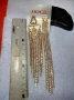 ДВЕ ФЕШЪН АРТ ПОЗЛАТЕНИ ОБЕЦИ МАРКОВИ на DOCA ГЪРЦИЯ с ИСКРЯЩИ ФАСЕТИРАНИ КРИСТАЛИ 35102, снимка 1