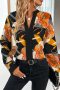 Дамска блуза с дълъг ръкав и флорален принт, снимка 1 - Блузи с дълъг ръкав и пуловери - 45034447