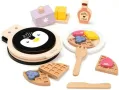 Нова играчка Дървена кухня за деца – пингвин гофретник, плодове и прибори, снимка 1