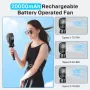 Преносим персонален USB мини вентилатор с акумулаторна батерия с LED светлини Power Bank, снимка 10