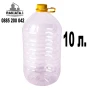 Бутилка пластмасова 10 литра с капачка и дръжка, PET бутилки, Туба, 23204139, снимка 1