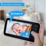 Чисто нов бебефон HelloBaby HB6550 Pro – 5" дисплей и въртяща се камера (Без WiFi) , снимка 8