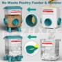 Комплект висяща хранилка и поилка за пилета DEZHXHE, автоматична, 8 кг, снимка 6