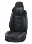 комплект универсална тапицерия за автомобилни седалки в черен цвят – луксозен дизайн, снимка 2
