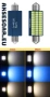 10 бр. Автомобилни сулфидни крушки 12 V 41mm с 36 LED диода ледено сини интериорни светлини четене, снимка 8