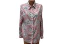 LIU JO размер L / XL дамска риза блуза на цветя розово екрю, снимка 1 - Ризи - 45717793