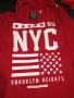 Skate Nation Red Hoodie "NYC BROOKLYN HEIGHTS" Size S/M, снимка 2