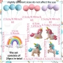 20 броя комплект фигурка unicorn еднорог дъга топчета топки на тел за декорация на торта , снимка 4