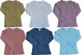 Детски тениски с дълъг ръкав 100% памучен рипс - цветни, снимка 1