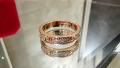 CARTIER Love Band Rose Gold Paved Diamonds Small Model Пръстен, снимка 1