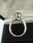 Дизайнерски сребърен пръстен с злато и сваровски. №7635, снимка 7