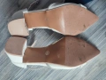 Бели сватбени обувки/ сандали с дебел ток размер 39-40, снимка 5
