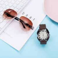 Мъжки подаръчен комплект, красиво опакован ръчен часовник и комплект слънчеви очила 2 в 1 за Свети В, снимка 1 - Подаръци за мъже - 45664709