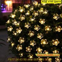 Соларни лампички за градина, цветя с 8 режима на светене в различни светлини - КОД 3705 Цветя, снимка 6 - Соларни лампи - 45341220