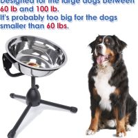 Vexong Повдигната купа за кучета със стойка, регулируема височина, неръждаема стомана, 25 х 8 см, снимка 7 - За кучета - 45616729