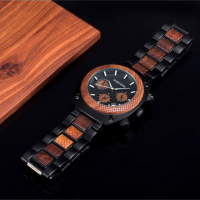 Луксозен дървен часовник - Dubai (005), снимка 3 - Луксозни - 44970520