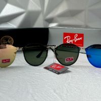 Ray-Ban RB3574 Blaze Round дамски мъжки слънчеви очила унисекс сини огледални, снимка 12 - Слънчеви и диоптрични очила - 45484066