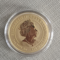1 тройунция 24 карата (1 toz) Златна Монета Австралийски Лунар Вол 2021, снимка 4 - Нумизматика и бонистика - 45056207
