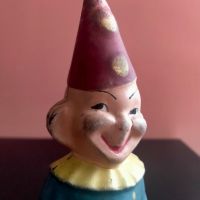 Винтидж гумена играчка Clown Czechoslovakia Rare, снимка 10 - Колекции - 45375405