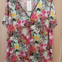 Нова флорална блуза , снимка 1 - Тениски - 45529716