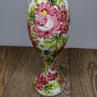 Ръчно рисувана ваза с интересна форма и дизайн.Височина 24,5 см,, снимка 1 - Вази - 44939783