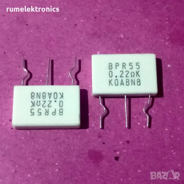 2x0.22ohm 5W AUDIO RESISTOR, снимка 1