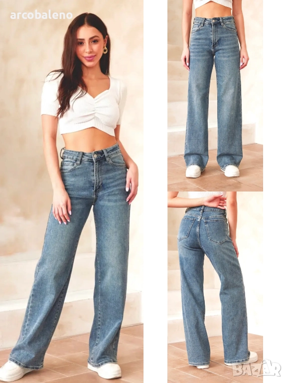 Дамски дънки с висока талия, снимка 1