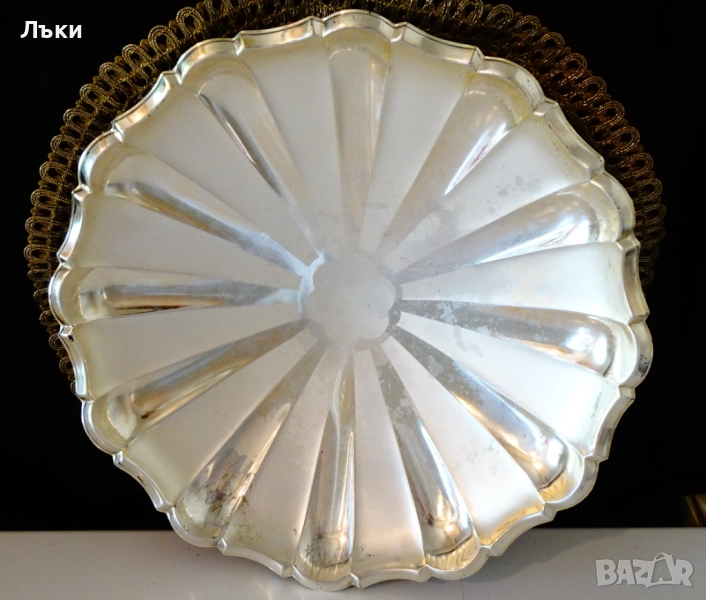 Посребрена фруктиера 30 см.,520 гр. , снимка 1