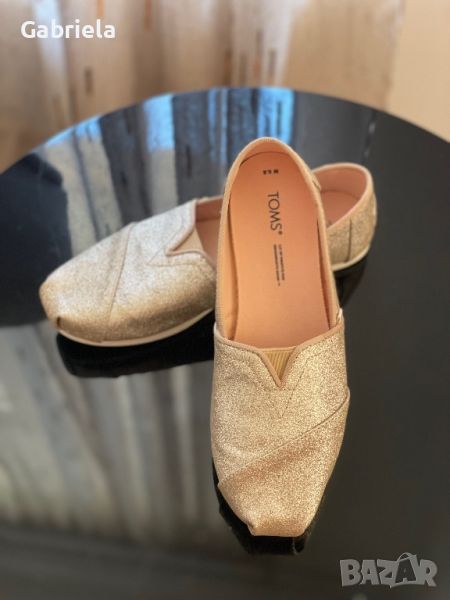 Еспадрили TOMS златист брокат , снимка 1