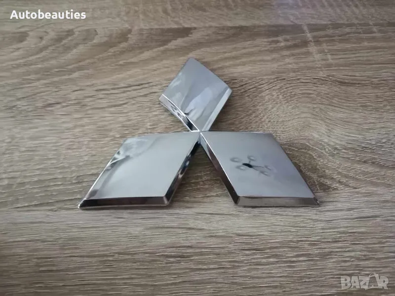 сребристо лого Mitsubishi 10 см, снимка 1
