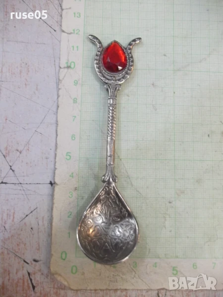 Лъжица малка с орнаменти - 1, снимка 1