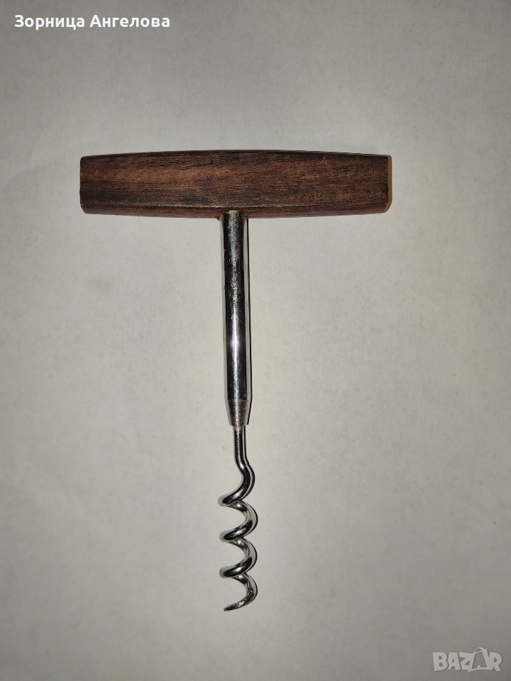 Стар тирбушон (отварачка за вино) 12 см., снимка 1