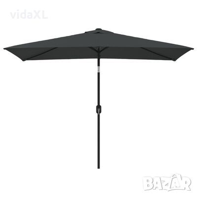 vidaXL Градински чадър с метален прът, 300x200 см, антрацит（SKU:44501, снимка 1
