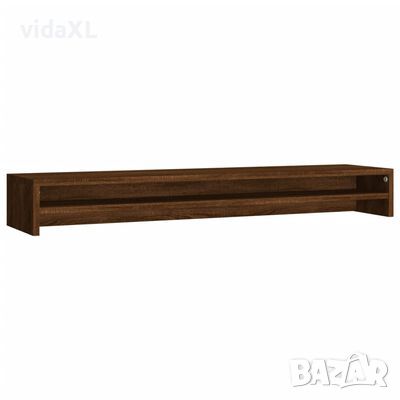 vidaXL Поставка за монитор, кафяв дъб, 100x24x13 см, инженерно дърво（SKU:815293, снимка 1