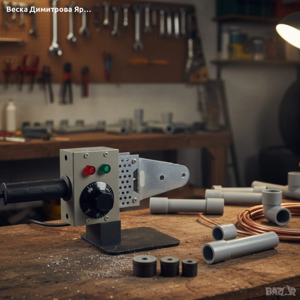 Професионална лепачка за PPR тръби 900W с регулируема температура (50–300°C) – Комплект с куфар, снимка 1