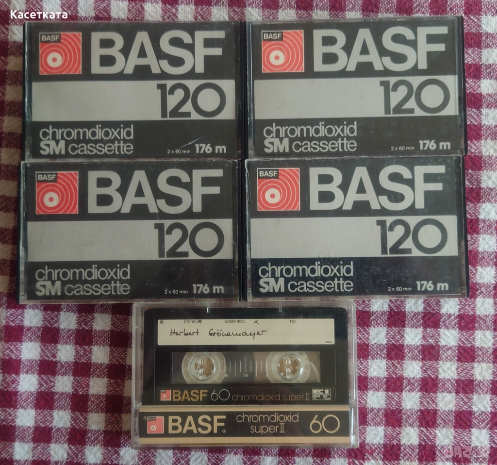 Аудио касети 5 бр. BASF chromdioxid 120 минути, снимка 1