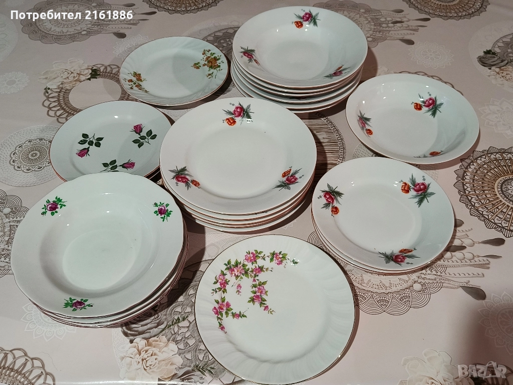 Български порцеланови чинии , снимка 1