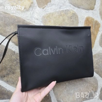 Calvin Klein Кожена Черна Мъжка Чанта , снимка 1